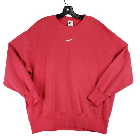 Nike Tops - 90s Style Center Swoosh Nike Sportswear Sweatshirt Womens M Red Athleisure